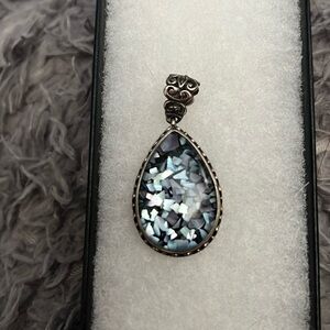 Samuel B Artisan Pendant galaxy stone quartz Blue